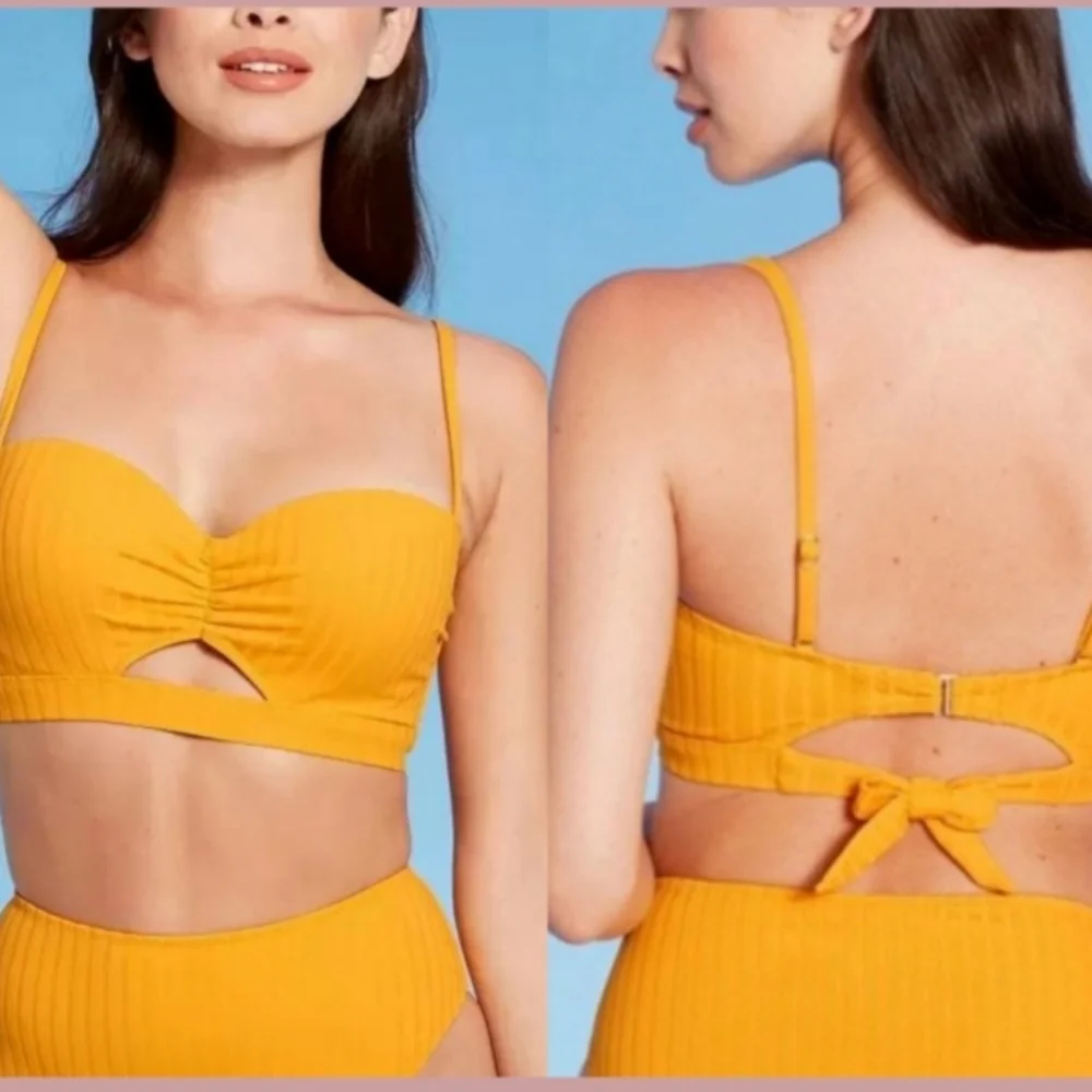 Shade & Shore Yellow High Waisted Bikini - Picture 3 of 5